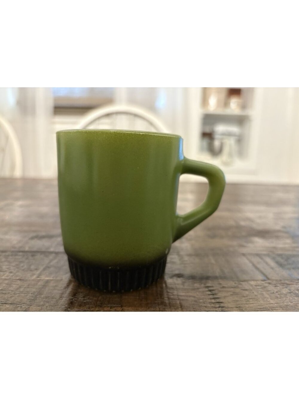 Fire King Avocado Green Coffee Mug Vintage Anchor Hocking